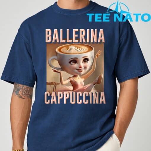 Ballerina Cappuccina Italian Brainrot T-Shirt - Image 8