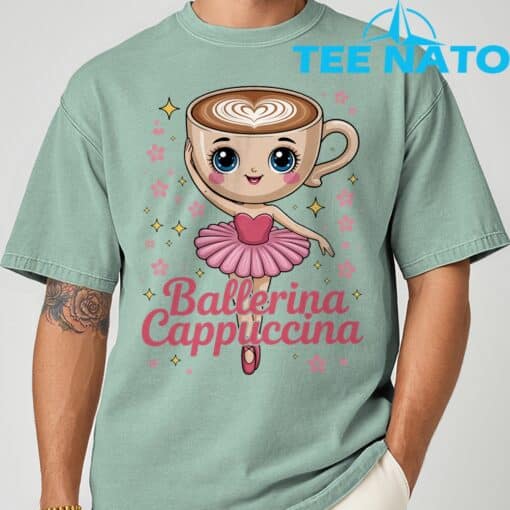 Ballerina Cappuccina Italian BrainrotShirt - Image 3