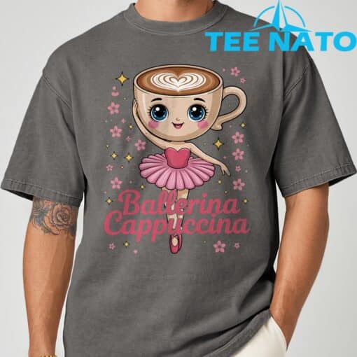 Ballerina Cappuccina Italian BrainrotShirt - Image 7