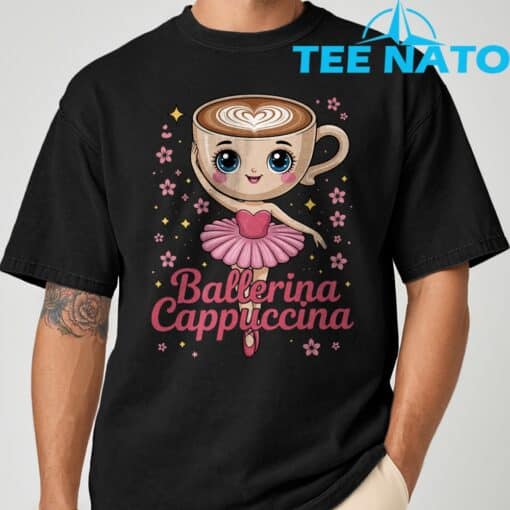Ballerina Cappuccina Italian BrainrotShirt - Image 2
