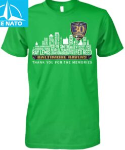 Baltimore Ravens 30th Anniversary Player Names Shirt1