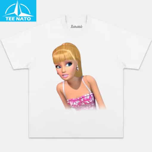 Barbie Looking Over Shoulder Graphic Shirt - Image 4