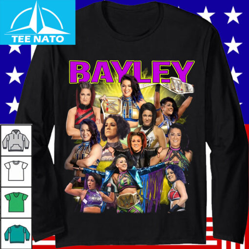 Bayley Hugger Wrestling Women's Champion Collage Shirt - Image 3