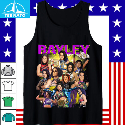 Bayley Hugger Wrestling Women's Champion Collage Shirt - Image 5