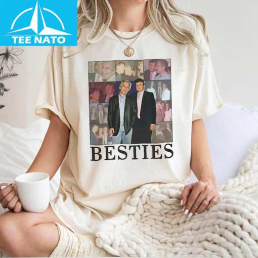 Besties Donald Trump Jeffrey Epstein Photo Collage Shirt - Image 4