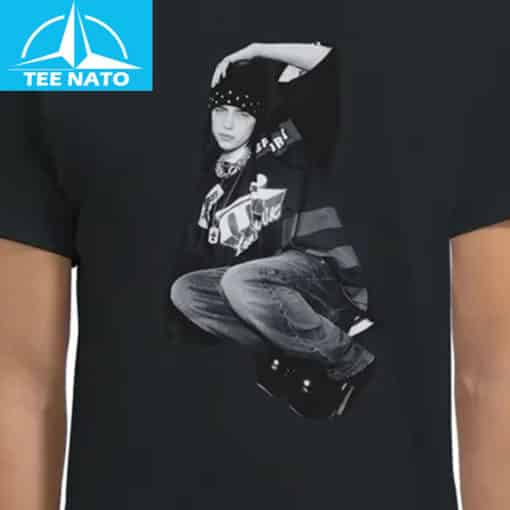 Billie Eilish Bandana Pose Black Graphic Shirt - Image 3