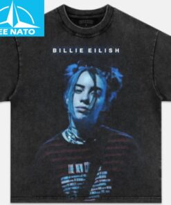 Billie Eilish Blue Filter Portrait Shirt1