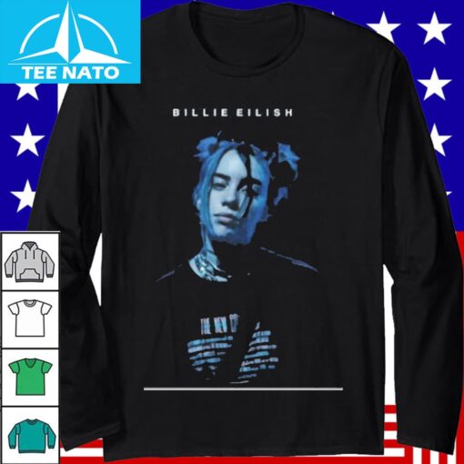 Billie Eilish Blue Filter Portrait Shirt - Image 2