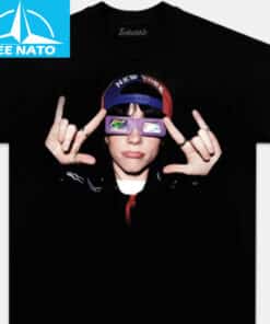 Billie Eilish New York Cap Rock Hand Gesture Shirt1