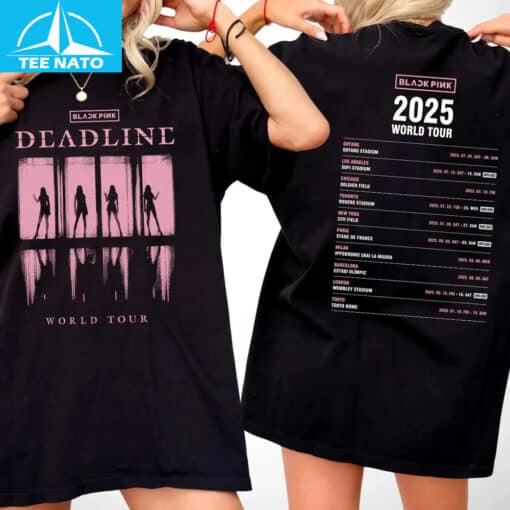 Black Pink Deadline 2025 World Tour T-Shirt
