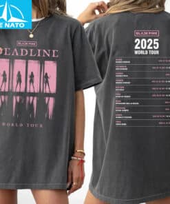Black Pink Deadline 2025 World Tour T Shirt3