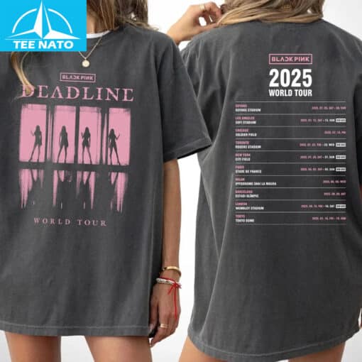 Black Pink Deadline 2025 World Tour T-Shirt - Image 4