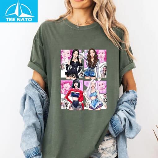 Blackpink Kpop Girl Group Comic Shirt - Image 4