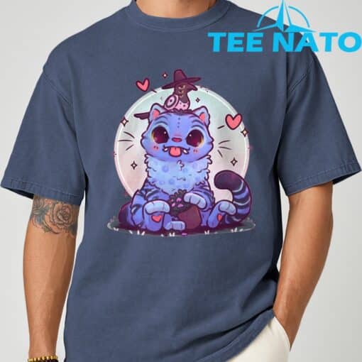 Blue Tiger Kawaii K-POP Demon Hunters T-Shirt - Image 2