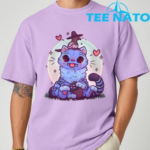 Blue Tiger Kawaii K-POP Demon Hunters T-Shirt - Image 3