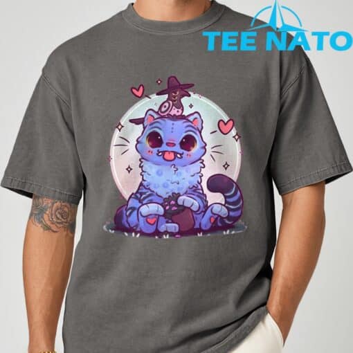 Blue Tiger Kawaii K-POP Demon Hunters T-Shirt - Image 4