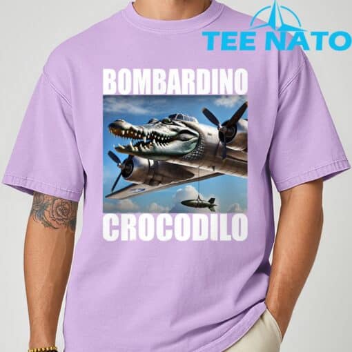 Bombardino Crocodilo Italian Brainrot Shirt - Image 4