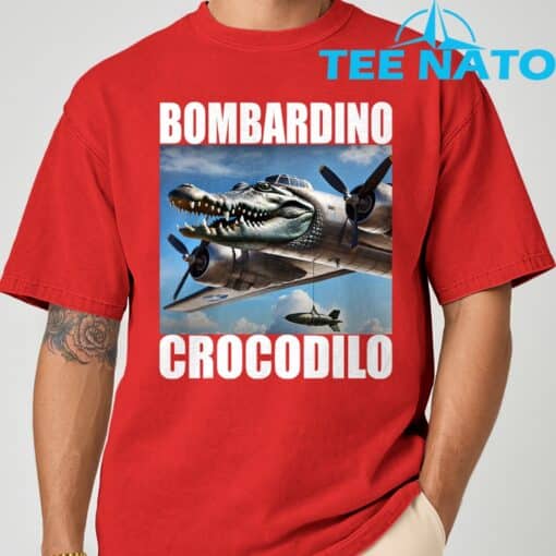 Bombardino Crocodilo Italian Brainrot Shirt - Image 6