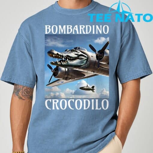 Bombardino CrocodiloItalian Brainrot T-Shirt - Image 9