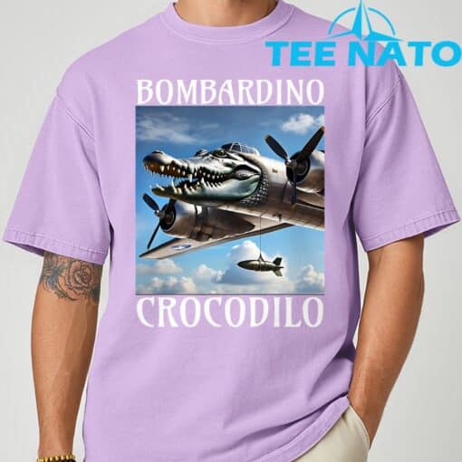 Bombardino CrocodiloItalian Brainrot T-Shirt - Image 7