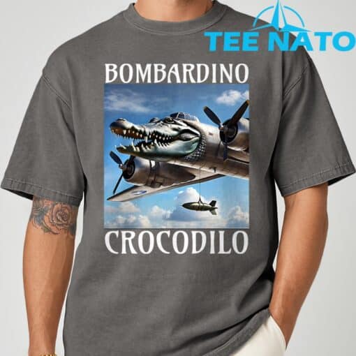 Bombardino CrocodiloItalian Brainrot T-Shirt - Image 6