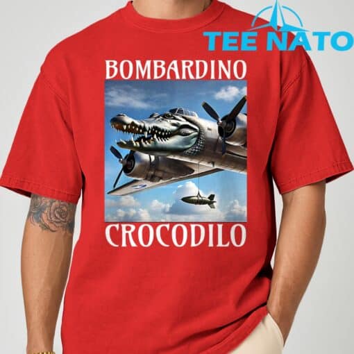 Bombardino CrocodiloItalian Brainrot T-Shirt - Image 5