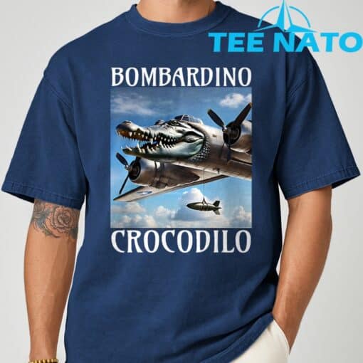 Bombardino CrocodiloItalian Brainrot T-Shirt - Image 4
