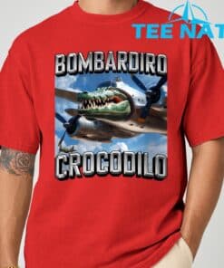 Bombardiro Crocodilo Brainrot T Shirt 3