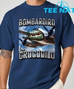Bombardiro Crocodilo Brainrot T Shirt 4