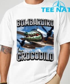 Bombardiro Crocodilo Brainrot T Shirt 5