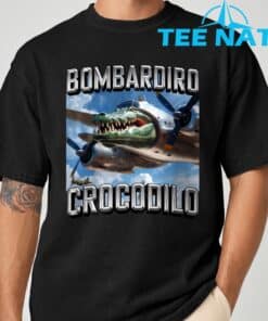 Bombardiro Crocodilo Brainrot T Shirt 6
