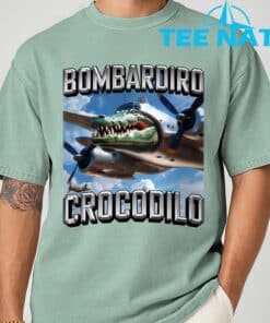 Bombardiro Crocodilo Brainrot T Shirt 7