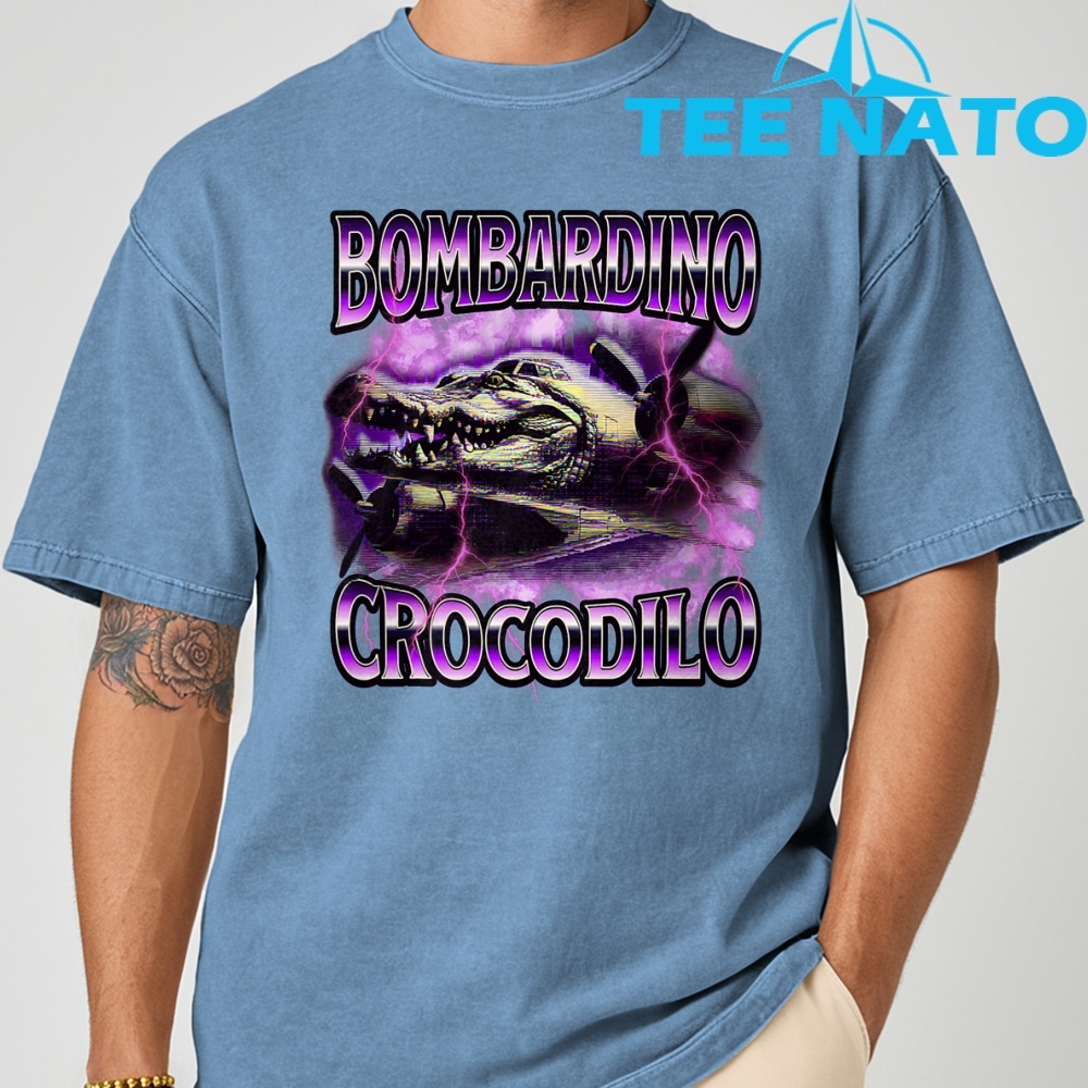 Creative design of Bombardiro Crocodilo Italian-Brainrot Shirt