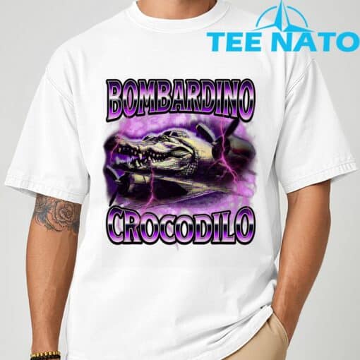 Bombardiro Crocodilo Italian-Brainrot Shirt - Image 9