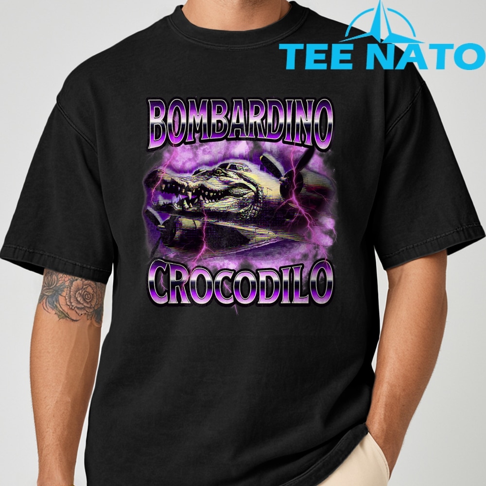 Bombardiro Crocodilo Italian-Brainrot Shirt on display