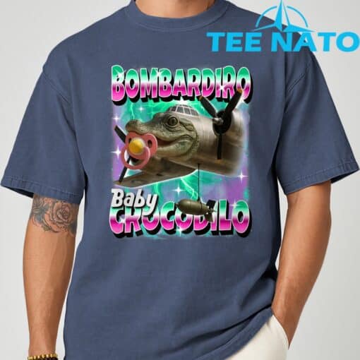 Bombardiro Crocodilo Italian-Brainrot T-Shirt - Image 3