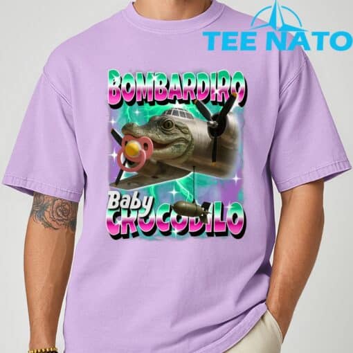 Bombardiro Crocodilo Italian-Brainrot T-Shirt - Image 4