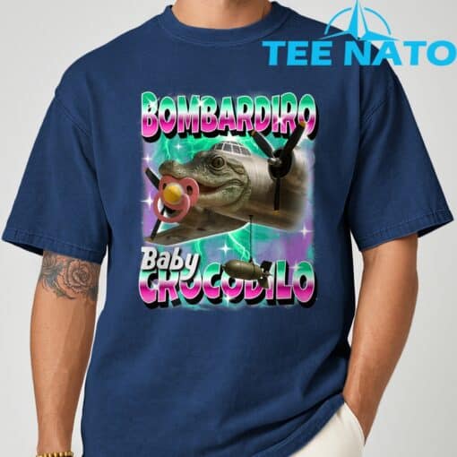 Bombardiro Crocodilo Italian-Brainrot T-Shirt - Image 7