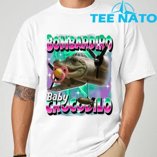 Bombardiro Crocodilo Italian-Brainrot T-Shirt - Image 8