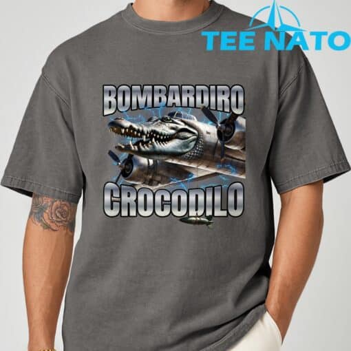 Bombardiro Crocodilo T-Shirt - Image 7