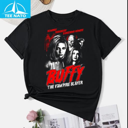 Buffy The Vampire Slayer Horror Movie Shirt - Image 4