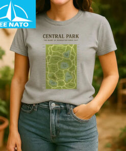 Central Park New York Map Shirt4
