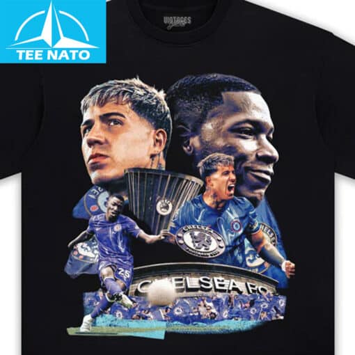 Chelsea FC Players Collage Graphic Shirt - Image 3