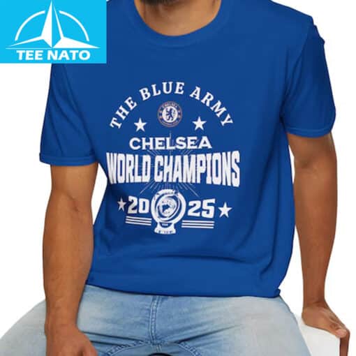 Chelsea World Champions 2025 FIFA Club World Cup Mens Shirt - Image 3