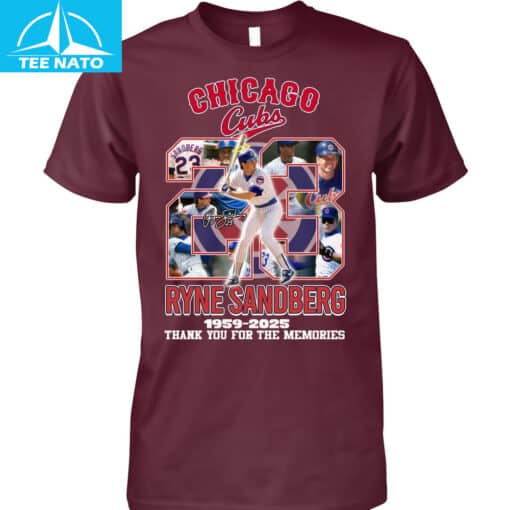 Chicago Cubs Ryne Sandberg 1959-2025 Baseball Memories Shirt - Image 5