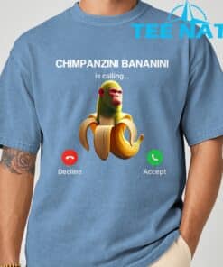 Chimpanzini Bananini Calling Brainrot Italian Brainrot Meme T Shirt 1
