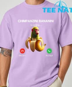 Chimpanzini Bananini Calling Brainrot Italian Brainrot Meme T Shirt 3