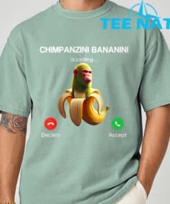 Chimpanzini Bananini Calling Brainrot Italian Brainrot Meme T Shirt 9