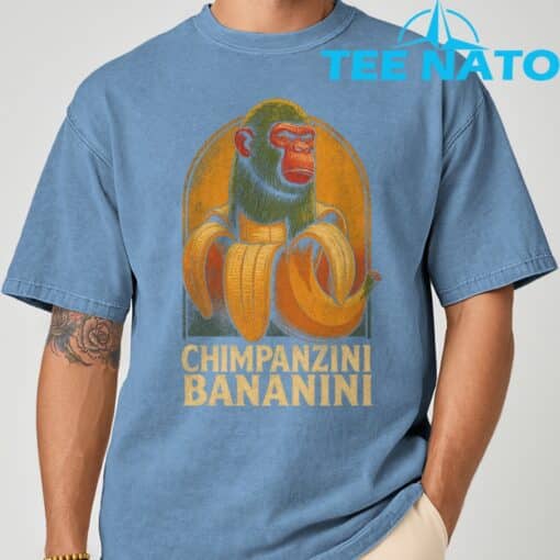 Chimpanzini Bananini - Funny Italian Brainrot Kids Meme T-Shirt - Image 3