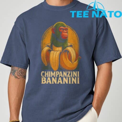 Chimpanzini Bananini - Funny Italian Brainrot Kids Meme T-Shirt - Image 4
